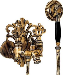 Смеситель для ванны E.C.A. Ottoman 102202001EX антик лак